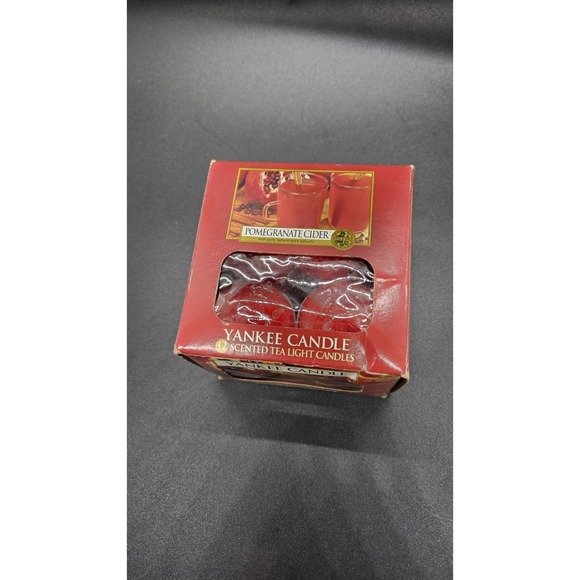 Yankee Candle 12 POMEGRANATE CIDER Tealights Tea Light Candles - Free Ship - Picture 5 of 6